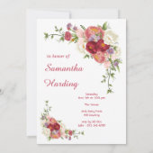 マイルストーンピーニーフローラ誕生日パーティー 招待状 (裏面)