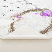 マイルストーンベビーブランケット-ラマ-紫 シェルパブランケット (3/4)