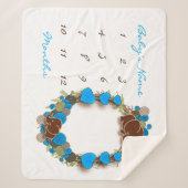 マイルストーンベビーブランケット-象 シェルパブランケット (正面)