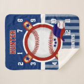 マイルストーンベビーブランケット⚾野球スポーツ シェルパブランケット (正面(横))