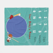 マイルストーンベビーブランケットHAMbyWG フリースブランケット (正面(横))