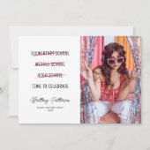 マイルストーンモーメントフォト卒業招待状 招待状 (正面)