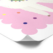 マイルストーンラマのポスター女子1位サボテンのアルパカ ポスター (角)