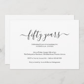 マイルストーン大人の誕生日パーティー 招待状 (正面/裏面)