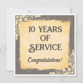 マイルストーン従業員の記念日の認識賞 招待状 (正面)