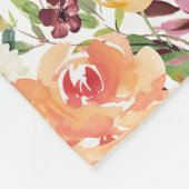 マイルストーン成長トラッカー水彩の花 フリースブランケット (角)