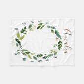 マイルストーン水の色の追跡、緑 フリースブランケット (正面(横))