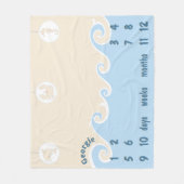 マイルストーン海モバイルベビー フリースブランケット (正面)