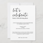 マイルストーン祝バースデータパーティー 招待状 (正面)