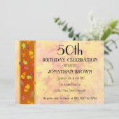 マイルストーン秋誕生日パーティーお祝い 招待状 (スタンド正面)