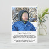 マイルストーン記念カード:ベビーの最初の休暇 案内状 (スタンド正面)