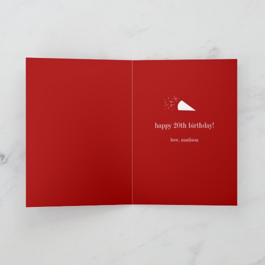 マイルストーン誕生日おめでとうカード - 生まれてから何日経過したかお祝いしよう カード (内部)