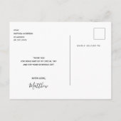 マイルストーン誕生日お礼黒金 ポストカード (裏面)