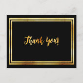 マイルストーン誕生日お礼黒金 ポストカード (正面)