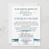 マイルストーン誕生日シャワーメールカードシャワー 招待状 (裏面)