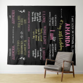 マイルストーン誕生日大人のChalkboardフォトバックグラウンド タペストリー (インサイチュ(横))