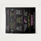 マイルストーン誕生日大人のChalkboardフォトバックグラウンド タペストリー (正面(横))