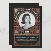 マイルストーン誕生日招待状フォトバラフォイル 招待状 (正面/裏面)