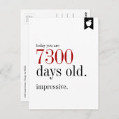 マイルストーン誕生日日古い誕生日はがき ポストカード (正面/裏面)