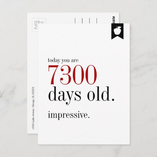 マイルストーン誕生日日古い誕生日はがき ポストカード (正面/裏面)