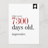 マイルストーン誕生日日古い誕生日はがき ポストカード (正面)