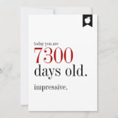 マイルストーン誕生日日古い誕生日カード 招待状 (正面)