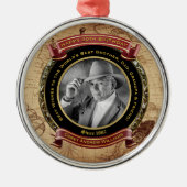 マイルストーン誕生日金ゴールド写真ヴィンテージマップ50th メタルオーナメント (正面)