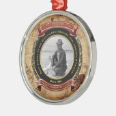 マイルストーン誕生日金ゴールド写真ヴィンテージマップ70th メタルオーナメント (左)