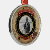 マイルストーン誕生日金ゴールド写真ヴィンテージマップ80th メタルオーナメント (右)