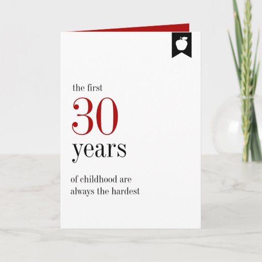 マイルストーン誕生日30th誕生日カード カード (正面)