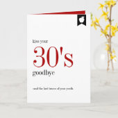 マイルストーン誕生日30th誕生日カード カード (黄色い花)