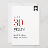 マイルストーン誕生日30th誕生日カード 招待状 (正面)