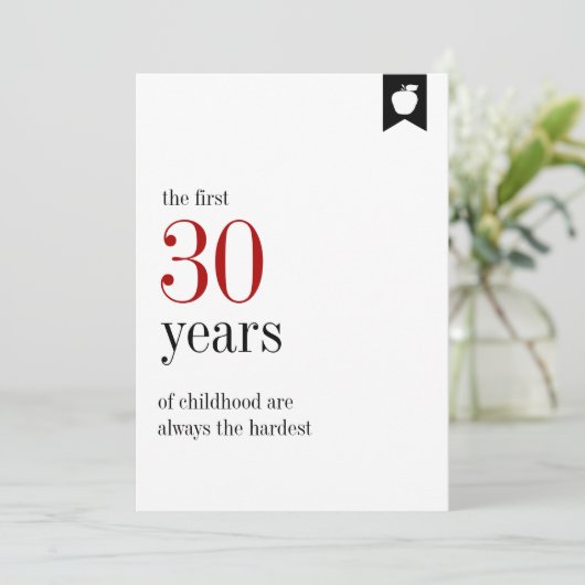 マイルストーン誕生日30th誕生日カード 招待状 (スタンド正面)