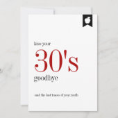 マイルストーン誕生日30th誕生日カード 招待状 (正面)
