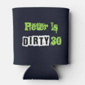 マイルストーン誕生日 ダーティー30 ネイビーブルー パーティーファバー 缶クーラー (裏面)