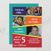 マイルストーン誕生日 招待状 (正面/裏面)