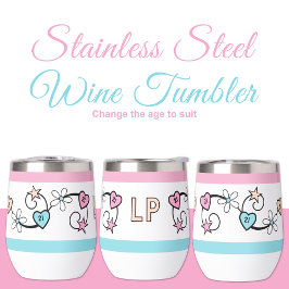 マイルストーン21歳の誕生日イニシャルピンクの桃