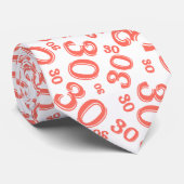 マイルストーン30乱数パターン珊瑚/白 ネクタイ (ロール)
