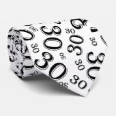 マイルストーン30乱数パターン黒/白 ネクタイ (ロール)