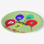 マイルストーン30th誕生日パーティーバルーン ペーパープレート (アングル)