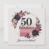 マイルストーン50番目の誕生日に関する考え込みメッセージ シーズンカード (正面)