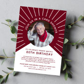 マイルストーン80誕生日フォトカードシャワー 招待状