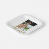 マイルストーン90歳の誕生日 2枚の写真 ペーパープレート (傾斜あり)