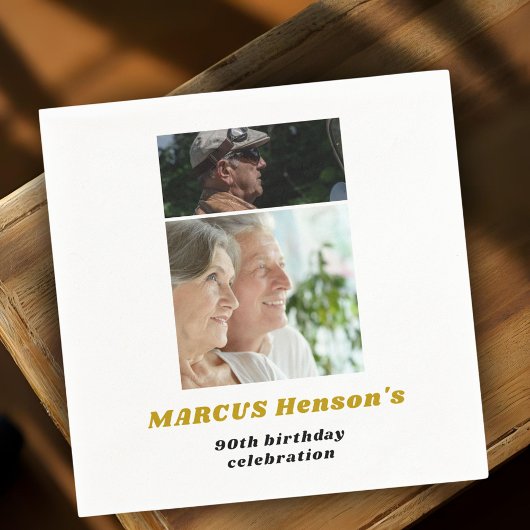 マイルストーン90th誕生日2の写真 スタンダードカクテルナプキン