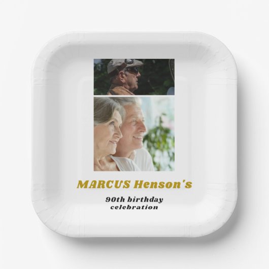 マイルストーン90th誕生日2の写真 ペーパープレート (正面)
