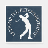 マイルストー祝ン誕生日ゴルフ スタンダードランチョンナプキン (正面)