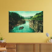 マイルス・キャニオン、男性がラフティングを行うアラスカの景色 キャンバスプリント (インサイチュ (リビング))