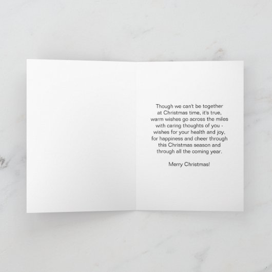 マイルス・クリスマスの向こう側のクリスマスツリー シーズンカード (内部)