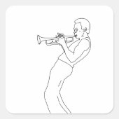 マイルス・デイビス・ステッカー スクエアシール (正面)