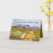 マイルス・デザートヒルズを越えた父の幸せな日 カード (黄色い花)